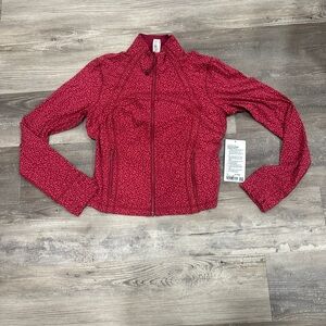 NEW! Lululemon Define Cropped Jacket Nulu Leopard Daisy Desert Red Magenta Smoke